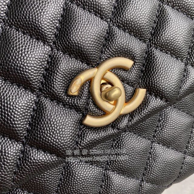 Chanel女包 香奈兒專櫃最新款口蓋包 Chanel經典菱格黑球手柄手提肩背女包  djc4151